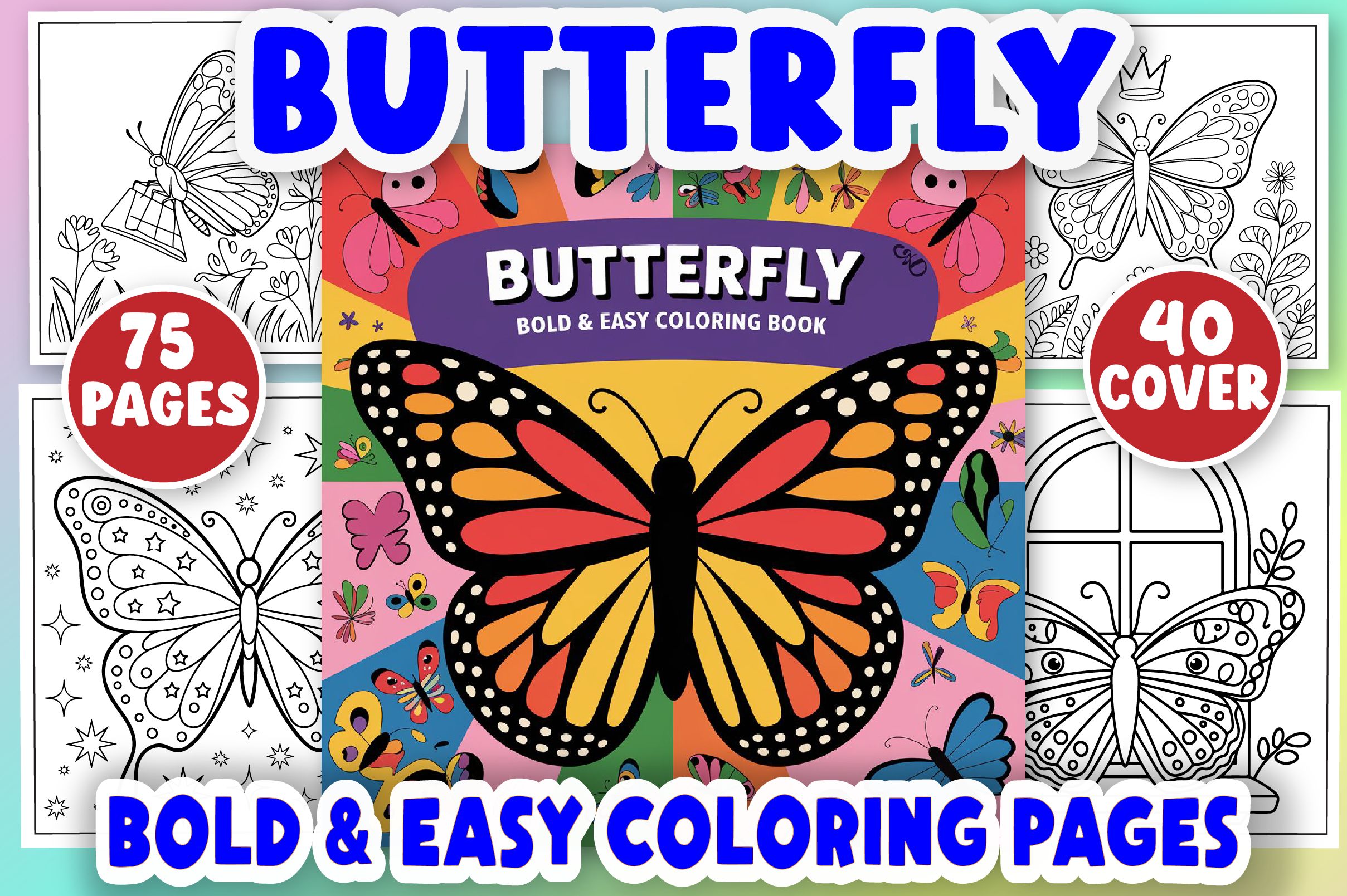 Butterfly, Bold and Easy Coloring Pages